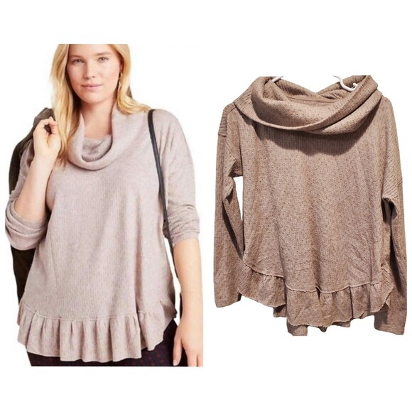 Anthropologie Maeve Womens Sweater X Small Brown Pullover - Picture 1 of 12